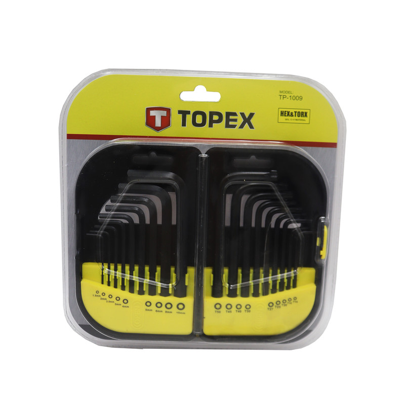 آچار آلن تاپکس مدل YP-6par/setarei-TP-1009 مجموعه 18 عددی آچار آلن تاپکس مدل YP-6par/setarei-TP-1009 مجموعه 18 عددی