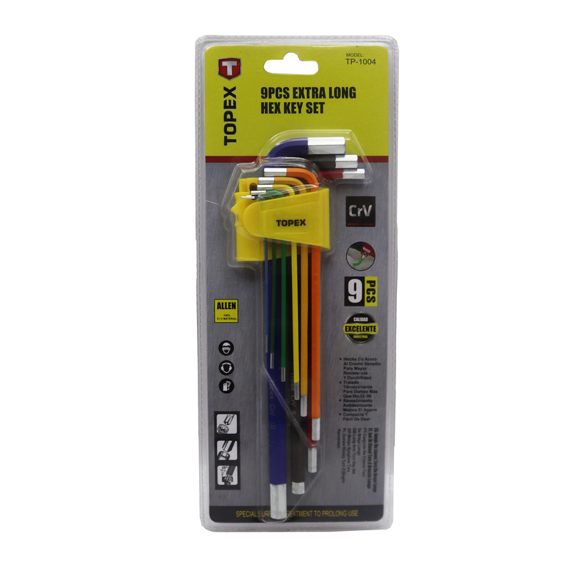 آچار آلن تاپکس مدل شش گوش کد YPB-TP-1004 مجموعه 9 عددی آچار آلن تاپکس مدل شش گوش کد YPB-TP-1004 مجموعه 9 عددی
