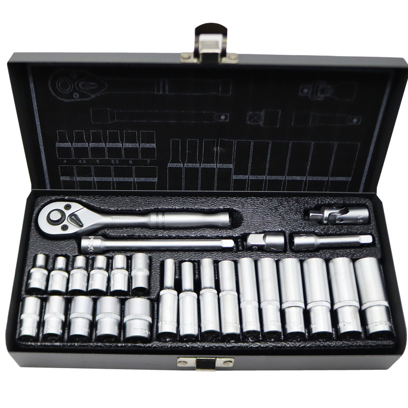 آچار بکس تاپکس مدل YP-1/4INCH-027 مجموعه 27 عددی آچار بکس تاپکس مدل YP-1/4INCH-027 مجموعه 27 عددی