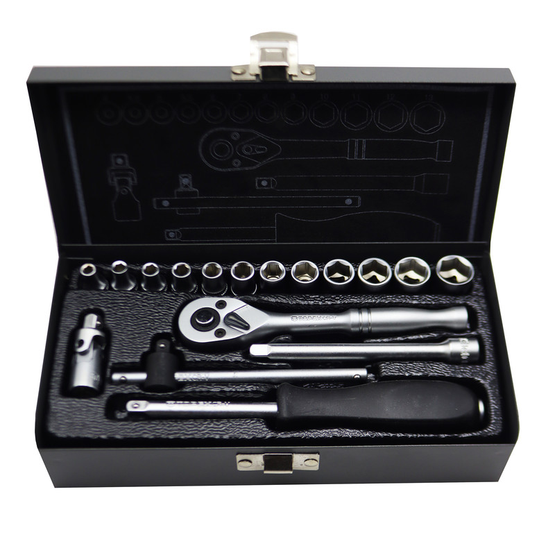 آچار بکس تاپکس مدل YP-1/4INCH -017 مجموعه 17 عددی آچار بکس تاپکس مدل YP-1/4INCH -017 مجموعه 17 عددی