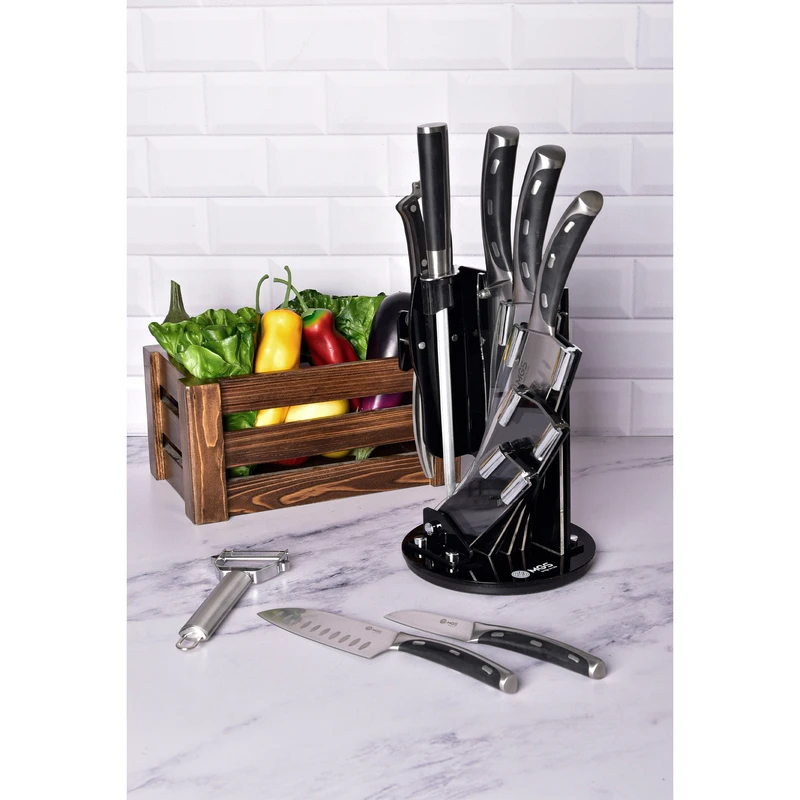 سرویس چاقو آشپزخانه 9 پارچه ام جی اس کد A8-D