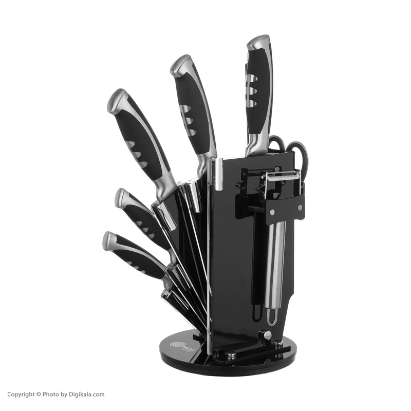 سرویس چاقو آشپزخانه 9 پارچه ام جی اس مدل KS-9020B