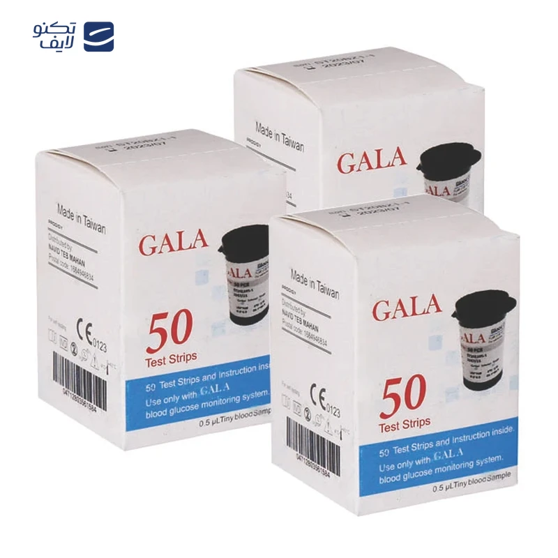 نوار تست قند خون گالا مدل OK-2AJ سه بسته 50 عددی نوار تست قند خون گالا مدل OK-2AJ سه بسته 50 عددی