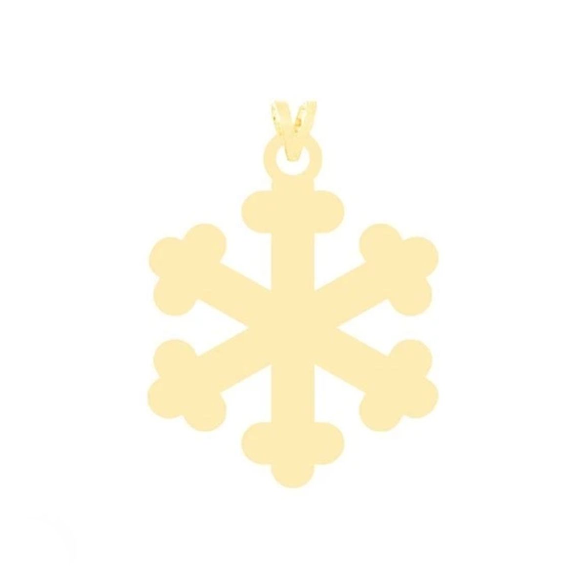 پلاک گردنبند طلا  18عیار اپال گلد مدل برف کد BA013