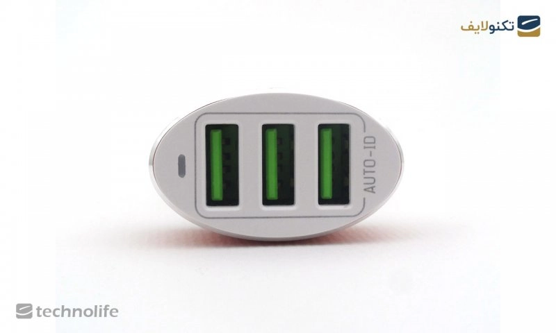 شارژر فندکی سه پورت HISKA مدل C51 به همراه کابل microUSB