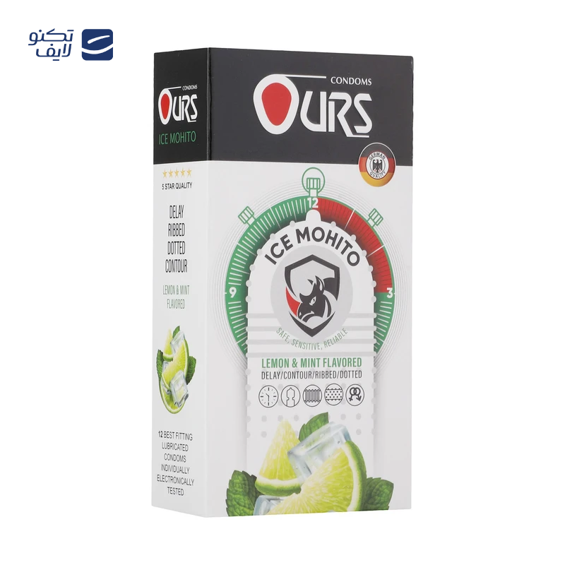 کاندوم اورز مدل Ice Mohito بسته 12 عددی