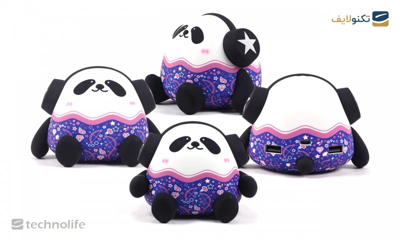 پاوربانک فانتزی 2 پورت Solocar مدل McPanda - ظرفیت 10,000 میلی آمپر ساعت پاوربانک فانتزی 2 پورت Solocar مدل McPanda - ظرفیت 10,000 میلی آمپر ساعت