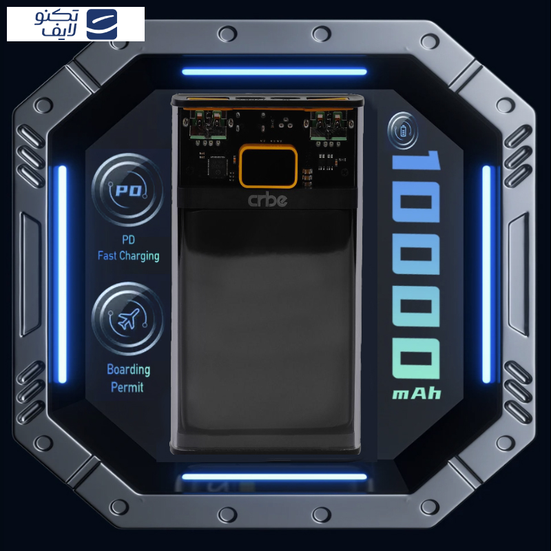 پاوربانک کربی مدل CR_P1O2 ظرفیت 10000 میلی آمپر ساعت پاوربانک کربی مدل CR_P1O2 ظرفیت 10000 میلی آمپر ساعت