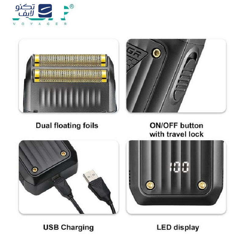 ست ماشین اصلاح موی صورت و بدن وی جی ار مدل v-363