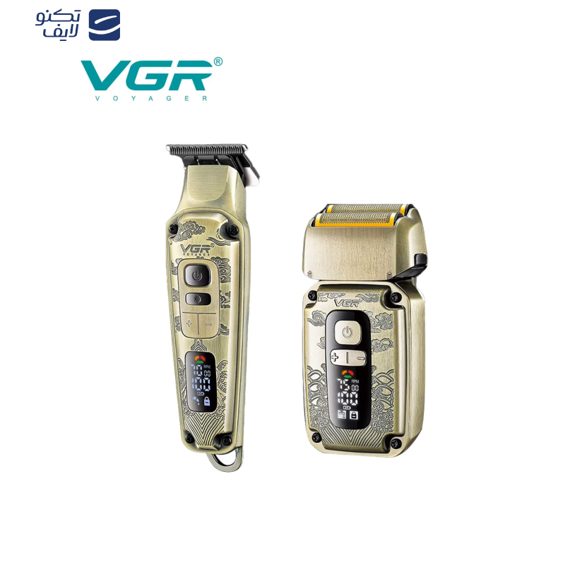  ماشین اصلاح موی سر و صورت وی جی ار مدل V-641 مجموعه 2 عددی