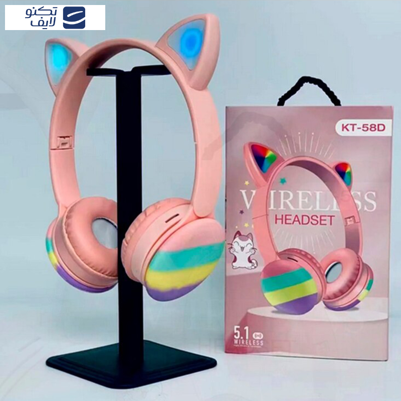 هدفون بلوتوثی گربه ای مدل KT-58D هدفون بلوتوثی گربه ای مدل KT-58D