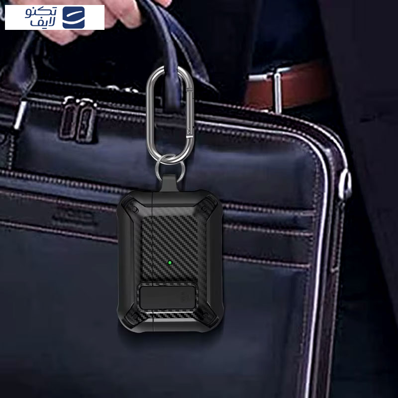 کاور مسیر مدل Eggshell Carbon OPN Lock مناسب برای کیس هدفون بی سیم اپل Airpods 4 کاور مسیر مدل Eggshell Carbon OPN Lock مناسب برای کیس هدفون بی سیم اپل Airpods 4