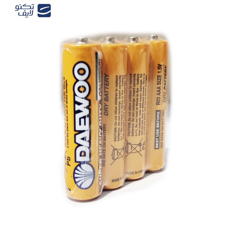 باتری نیم قلمی دوو مدل AAA-1.5V بسته 12 عددی