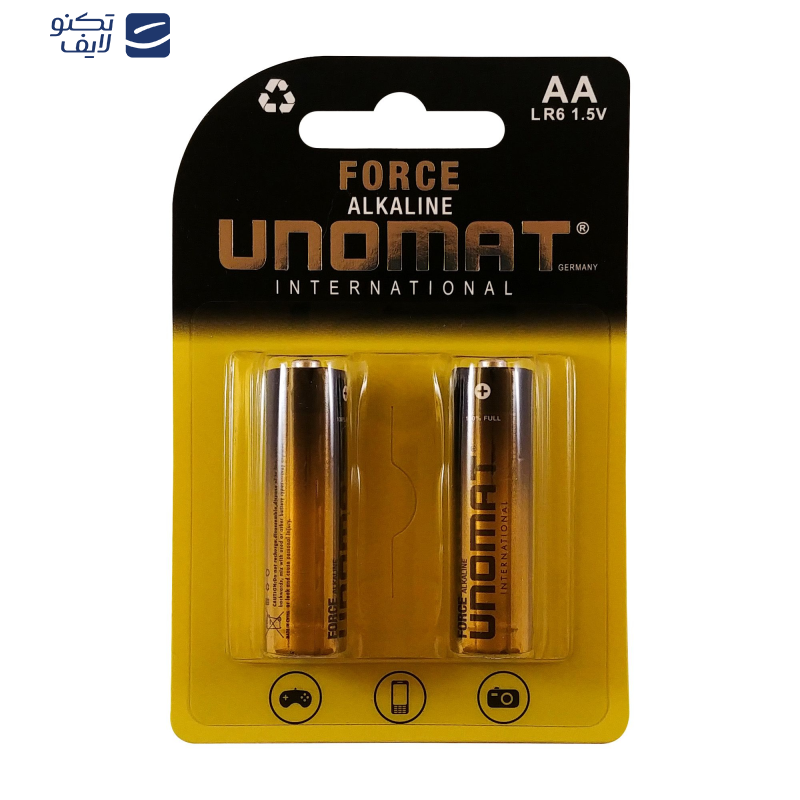 باتری قلمی و نیم قلمی یونومات مدل Force-20 بسته 20 عددی