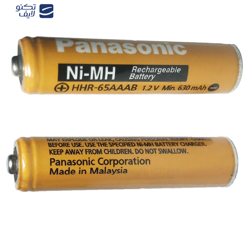 باتری نیم قلمی قابل شارژ پاناسونیک مدل Ni-MH/HHR-65AAAB بسته دو عددی باتری نیم قلمی قابل شارژ پاناسونیک مدل Ni-MH/HHR-65AAAB بسته دو عددی