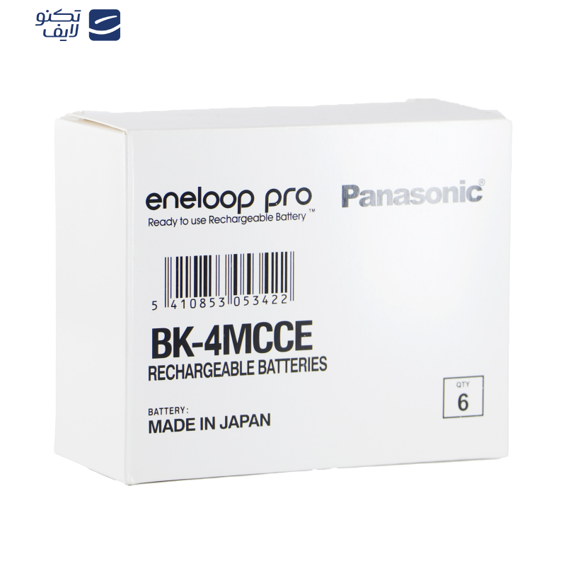 باتری قلمی قابل شارژ پاناسونیک مدل eneloop بسته شش عددی