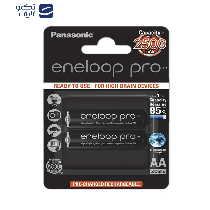 باتری قلمی قابل شارژ پاناسونیک مدل Eneloop Pro بسته 12 عددی باتری قلمی قابل شارژ پاناسونیک مدل Eneloop Pro بسته 12 عددی