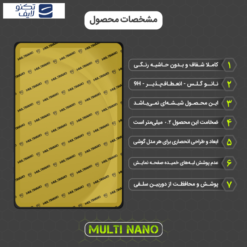 محافظ صفحه نمایش مولتی نانو مدل X-S1N مناسب برای تبلت سامسونگ Galaxy Tab A9 Plus محافظ صفحه نمایش مولتی نانو مدل X-S1N مناسب برای تبلت سامسونگ Galaxy Tab A9 Plus