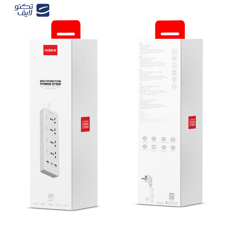 چندراهی برق هیسکا مدل CH-5518EU چندراهی برق هیسکا مدل CH-5518EU