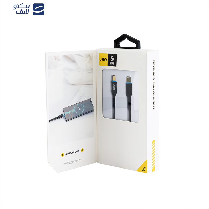 کابل تبدیل USB-C به USB-C جی بی کیو مدل CA-722 طول 1.5 متر کابل تبدیل USB-C به USB-C جی بی کیو مدل CA-722 طول 1.5 متر