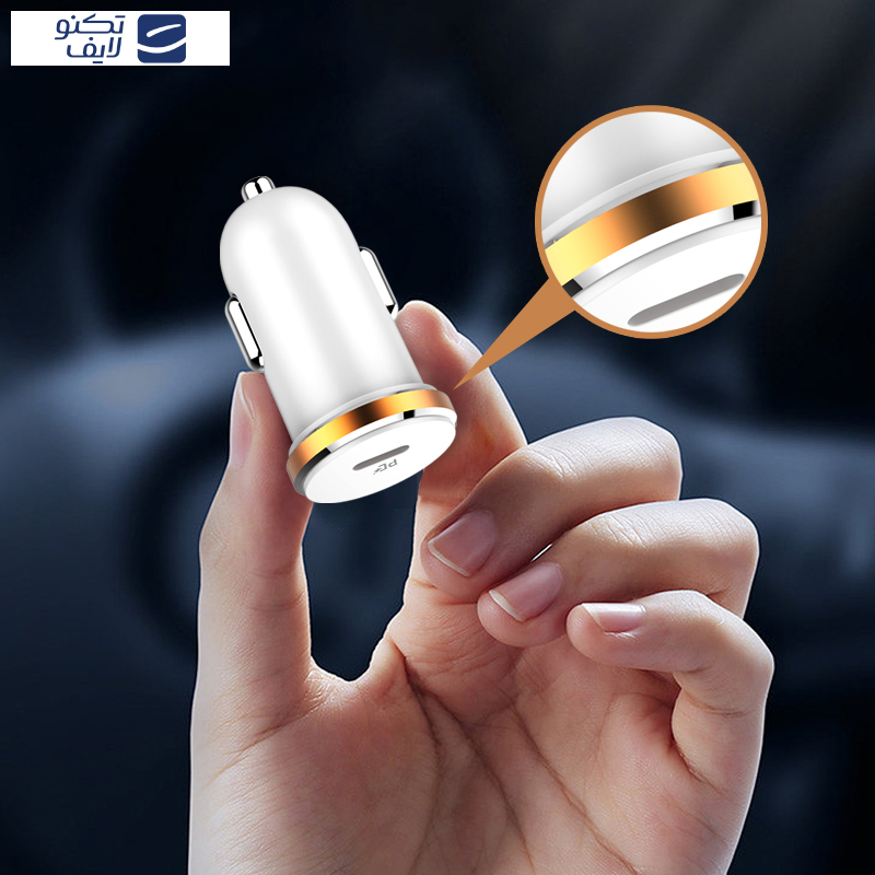 شارژر فندکی 27 وات الدینیو مدل C22Q به همراه کابل USB-C شارژر فندکی 27 وات الدینیو مدل C22Q به همراه کابل USB-C