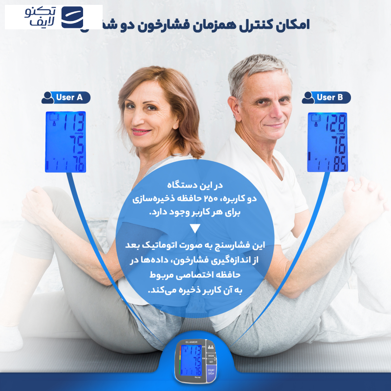 فشارسنج دیجیتال گلامور مدل TMB-1112NEW فشارسنج دیجیتال گلامور مدل TMB-1112NEW