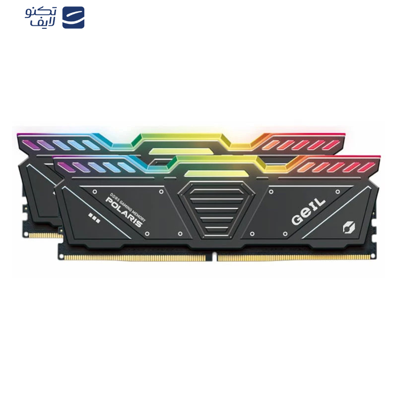 رم دسکتاپ DDR5 دوکاناله 6000 مگاهرتز CL38 گیل مدل POLARIS RGB ظرفیت 32 گیگابایت رم دسکتاپ DDR5 دوکاناله 6000 مگاهرتز CL38 گیل مدل POLARIS RGB ظرفیت 32 گیگابایت