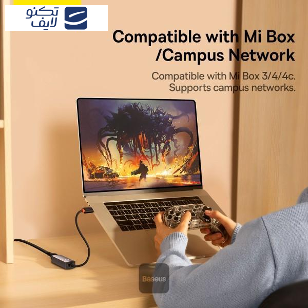 مبدل usb-c به LAN باسئوس مدل WKQX000301 مبدل usb-c به LAN باسئوس مدل WKQX000301