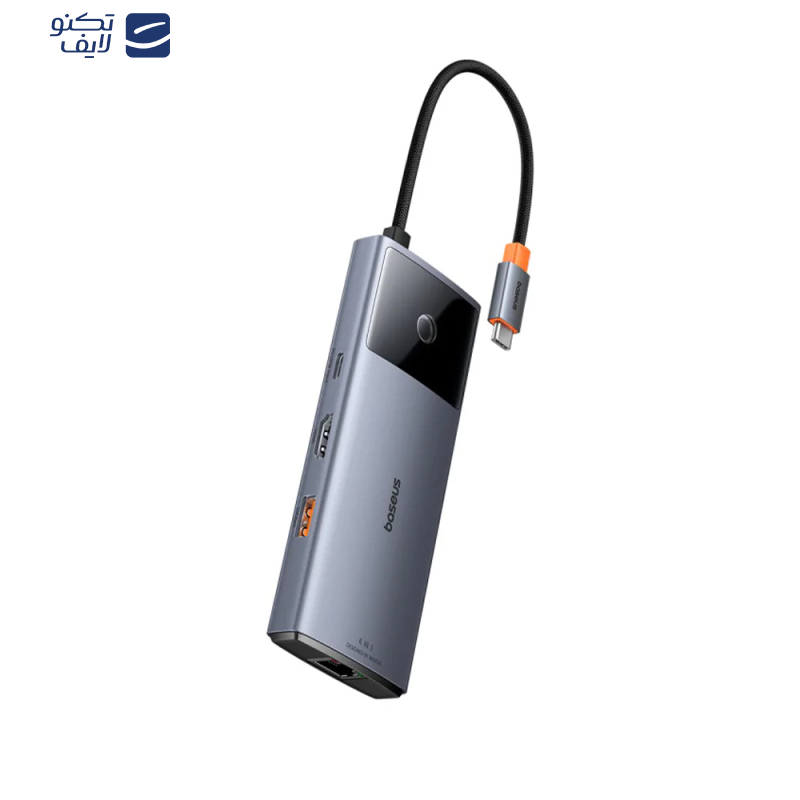 هاب 6 پورت USB-C باسئوس مدل Metal Gleam Series 2