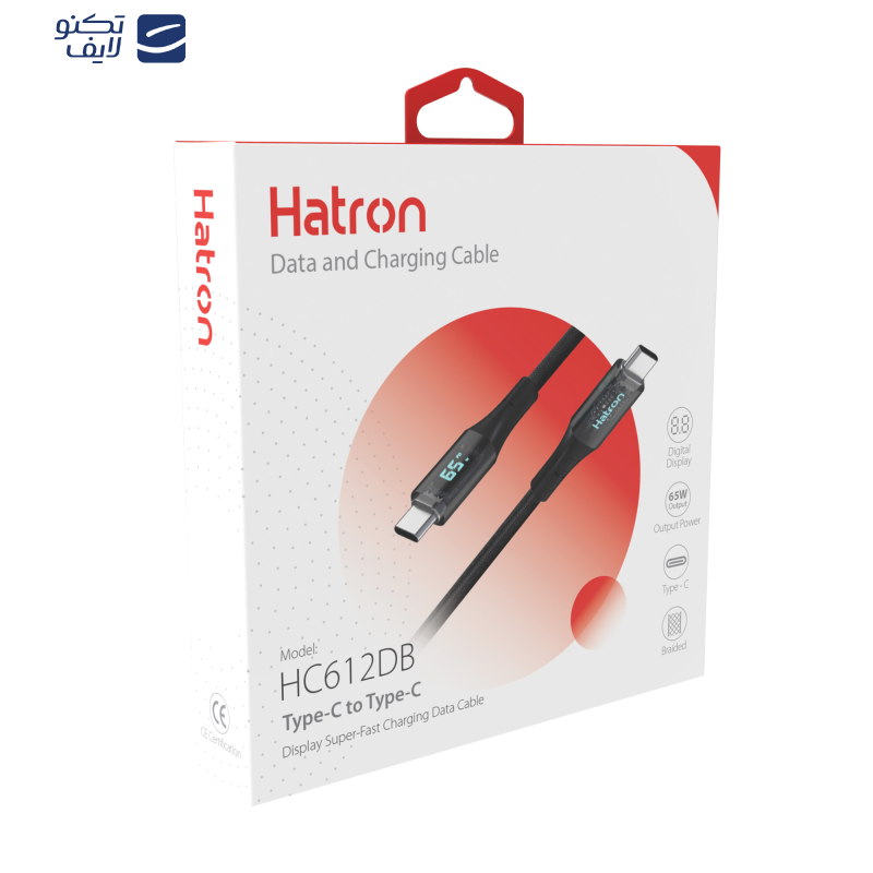 کابل تبدیل USB-C هترون مدل HC612DB طول 1 متر کابل تبدیل USB-C هترون مدل HC612DB طول 1 متر