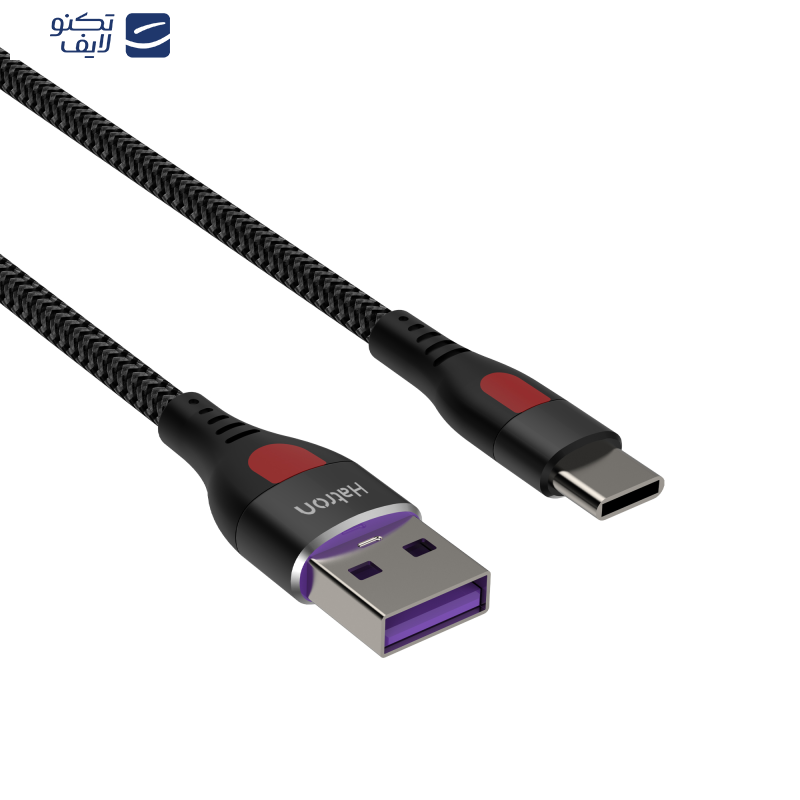 کابل USB به USB-C هترون مدل HC303HB طول 1 متر کابل USB به USB-C هترون مدل HC303HB طول 1 متر