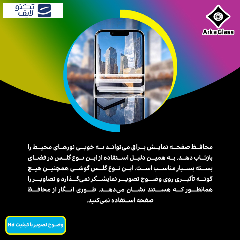 محافظ صفحه نمایش شفاف آرکا گلس مدل Tough مناسب برای گوشی موبایل آنر Magic 6 Pro