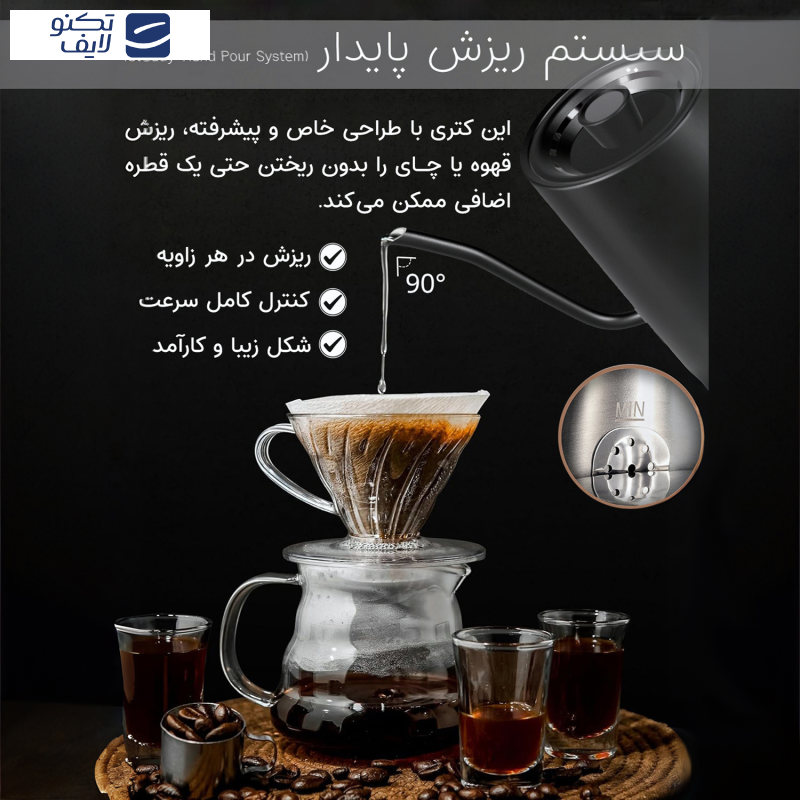 کتری برقی کی ال تی مدل GK90 Pro گنجایش 900 میلی لیتر