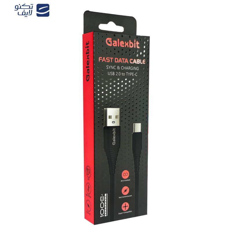 کابل تبدیل USB به USB-C گلکسبیت مدل CG COLOR طول 1 متر کابل تبدیل USB به USB-C گلکسبیت مدل CG COLOR طول 1 متر