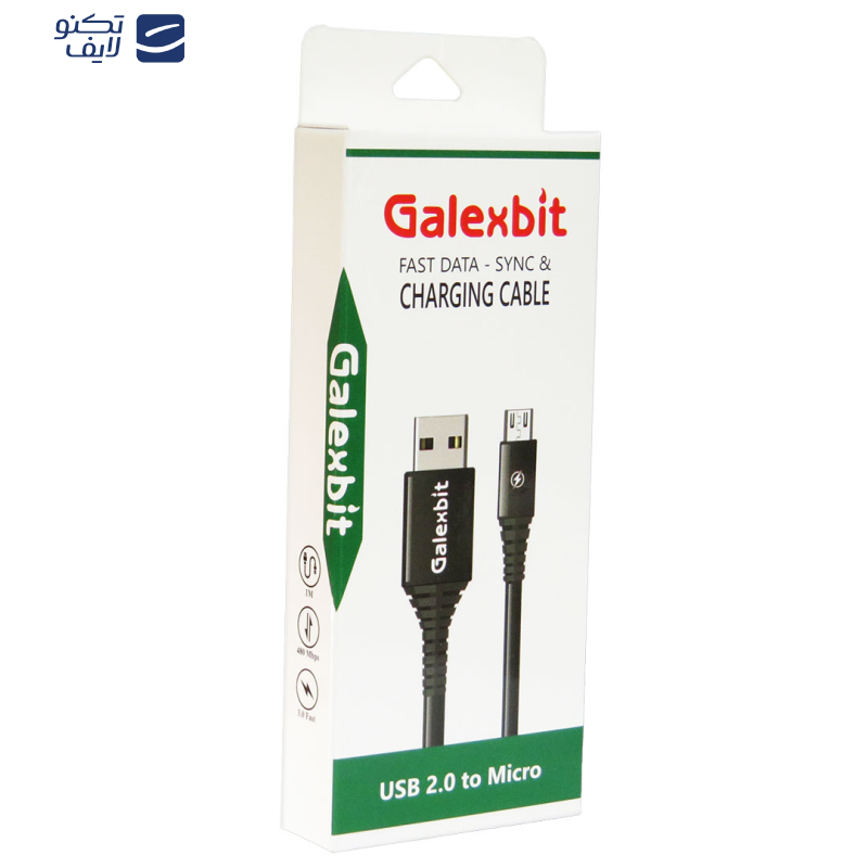 کابل تبدیل USB به microUSB گلکسبیت مدل CG طول 1 متر کابل تبدیل USB به microUSB گلکسبیت مدل CG طول 1 متر