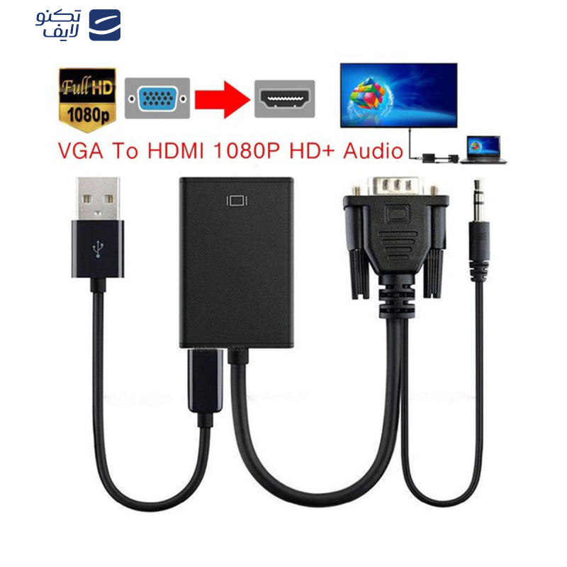 مبدل VGA به HDMI مدل HDCP مبدل VGA به HDMI مدل HDCP
