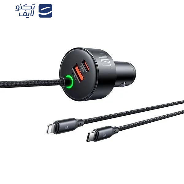 شارژر فندکی120 وات مک دودو مدل cc-0370 به همراه کابل USB-C/لایتنینگ شارژر فندکی120 وات مک دودو مدل cc-0370 به همراه کابل USB-C/لایتنینگ