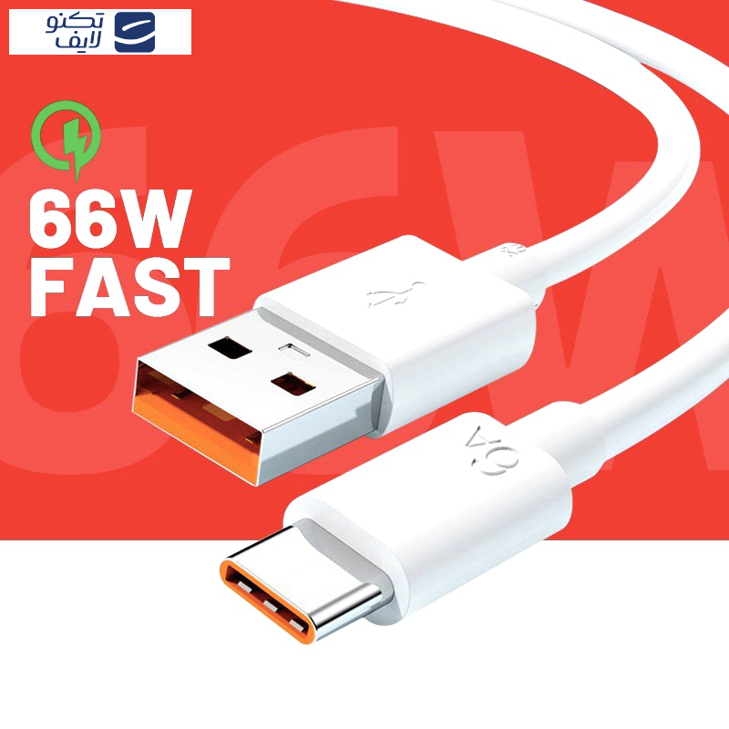 کابل تبدیل USB به USB-C مدل 6A طول 1 متر کابل تبدیل USB به USB-C مدل 6A طول 1 متر