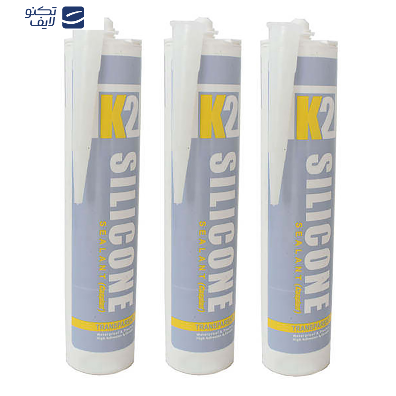 چسب سیلیکون کاسپین مدل K2 حجم 300 میلی لیتر مجموعه 3 عددی چسب سیلیکون کاسپین مدل K2 حجم 300 میلی لیتر مجموعه 3 عددی
