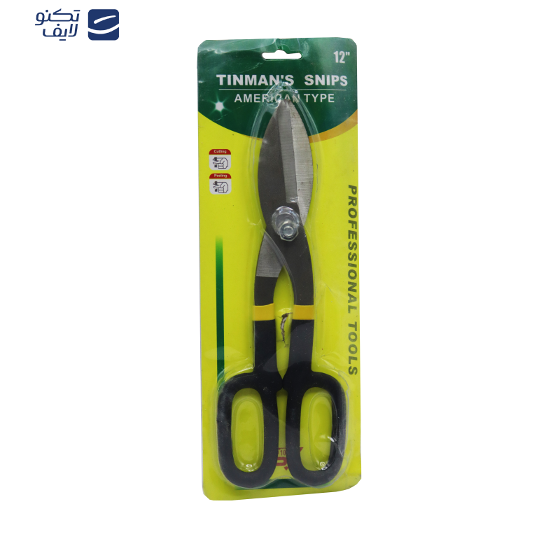 قیچی ورق بر مدل دسته عینکی کد YP-TINMANS SNIPS-12INCH قیچی ورق بر مدل دسته عینکی کد YP-TINMANS SNIPS-12INCH