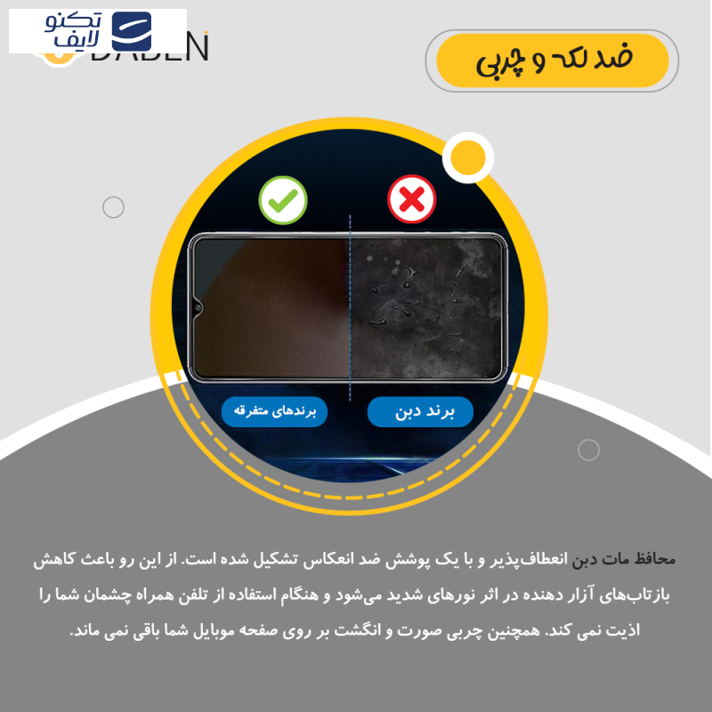 محافظ صفحه نمایش مات دبن مدل Tough مناسب برای گوشی موبایل اپل iPhone 15 Pro Max محافظ صفحه نمایش مات دبن مدل Tough مناسب برای گوشی موبایل اپل iPhone 15 Pro Max