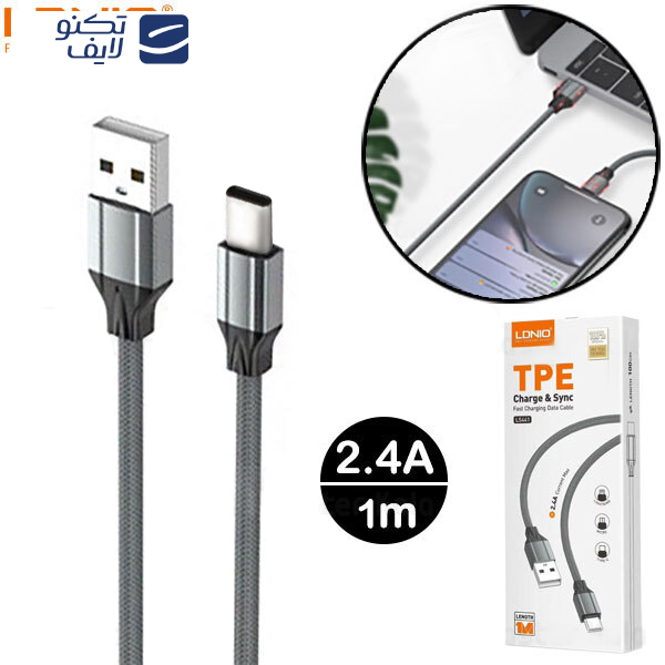 کابل تبدیل USB به USB-C الدینیو مدل LS441 طول 1 متر کابل تبدیل USB به USB-C الدینیو مدل LS441 طول 1 متر