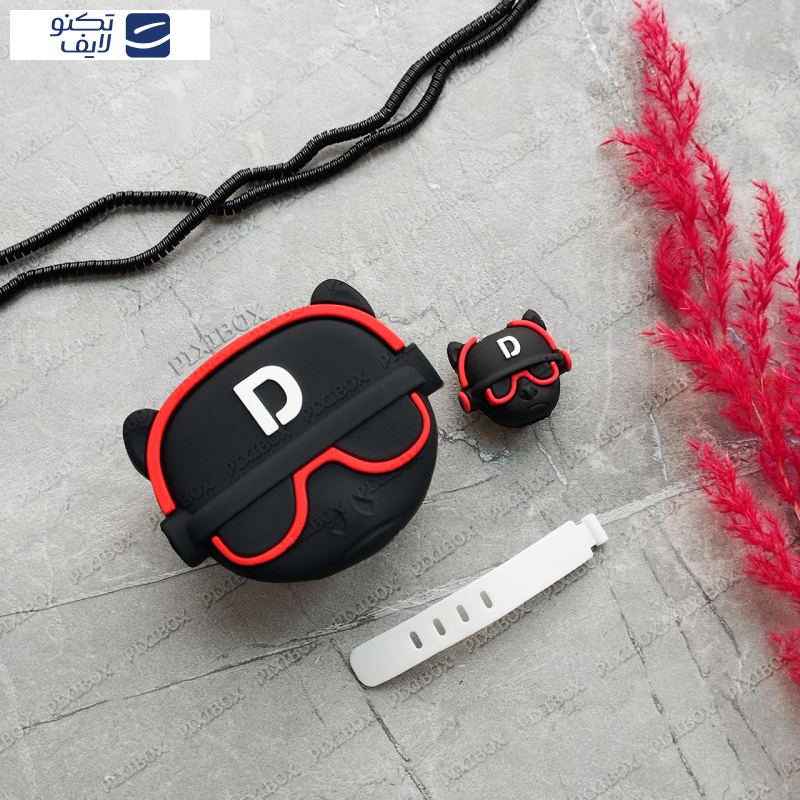محافظ کابل پیکسی طرح سگ مدل Bulldog-B به همراه محافظ شارژر دیواری مجموعه 4 عددی