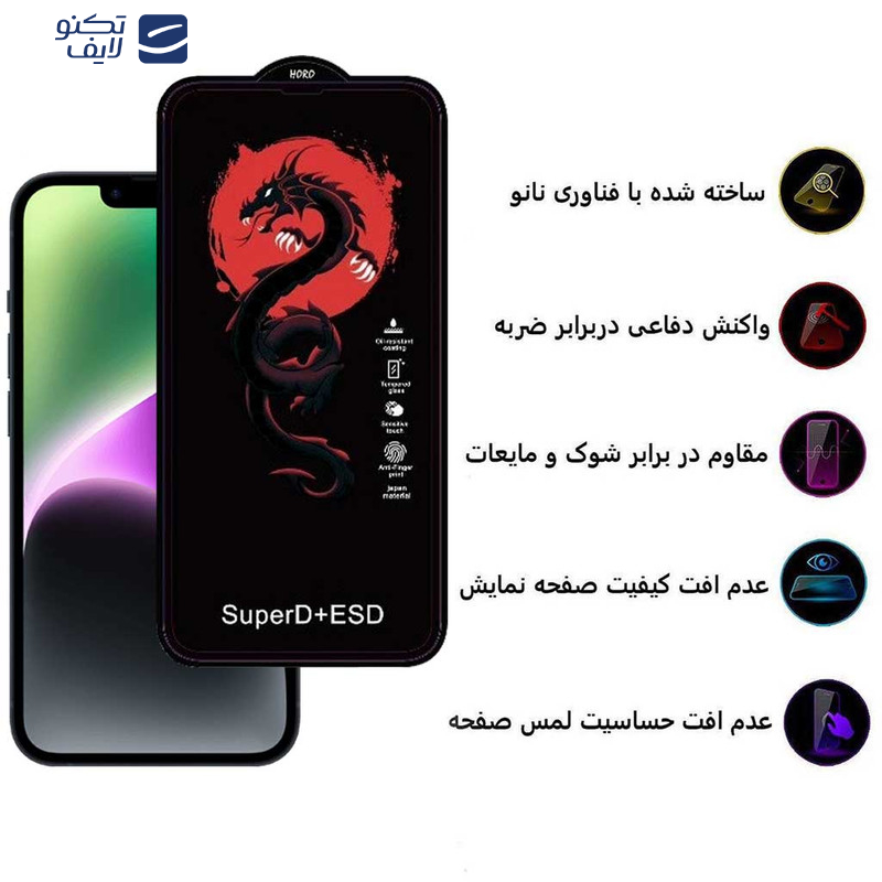 محافظ صفحه نمایش اِپیکوی مدل Dragon ESD مناسب برای گوشی موبایل اپل iPhone 16e / 13 / 13 Pro / 14 محافظ صفحه نمایش اِپیکوی مدل Dragon ESD مناسب برای گوشی موبایل اپل iPhone 16e / 13 / 13 Pro / 14