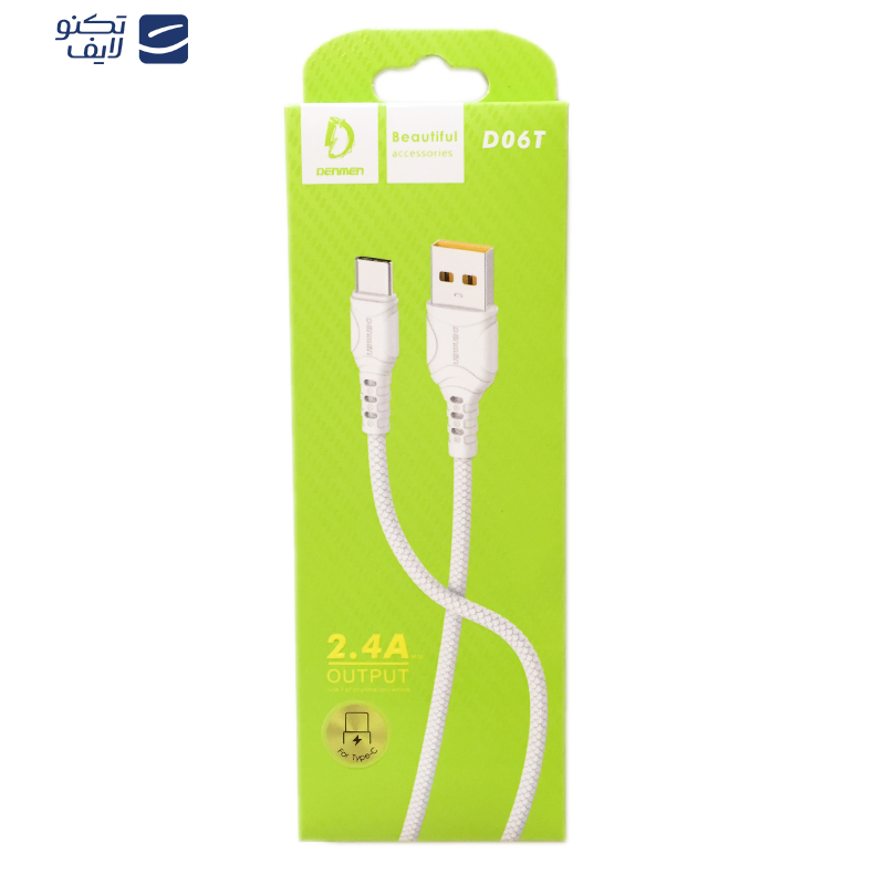 کابل تبدیل USB به USB-C دنمن مدلD06T طول 1 متر کابل تبدیل USB به USB-C دنمن مدلD06T طول 1 متر