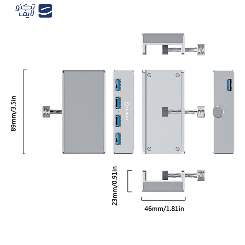 هاب USB 3.0 چهارپورت اوریکو مدل MH4PU-P هاب USB 3.0 چهارپورت اوریکو مدل MH4PU-P