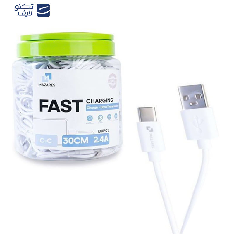 کابل تبدیل USB به لایتنینگ مازارس مدل C55IP طول 30 سانتی متر کابل تبدیل USB به لایتنینگ مازارس مدل C55IP طول 30 سانتی متر