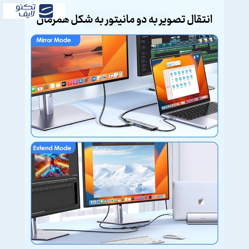 هاب 7 پورت USB-C لنشن مدل Ce45 هاب 7 پورت USB-C لنشن مدل Ce45