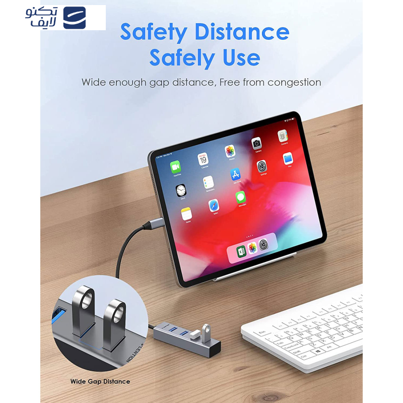 هاب 4 پورت USB-C لنشن مدل C22S هاب 4 پورت USB-C لنشن مدل C22S