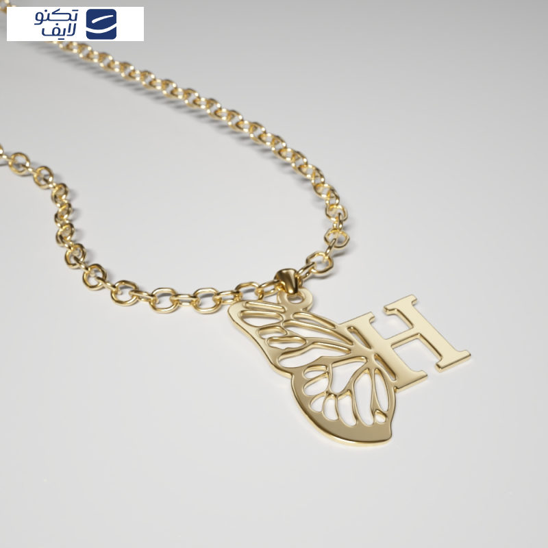 آویز گردنبند طلا 18 عیار زنانه مدوپد مدل H کد kc18888 آویز گردنبند طلا 18 عیار زنانه مدوپد مدل H کد kc18888